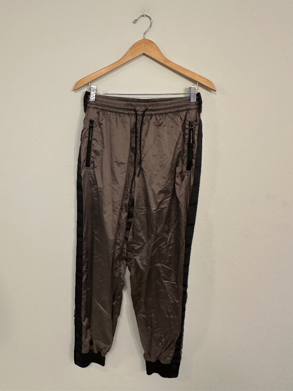 Athleta x Allyson Felix Legend Luxe Track Pant Flora Mauve Metallic S 598843